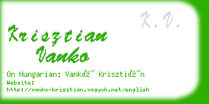 krisztian vanko business card